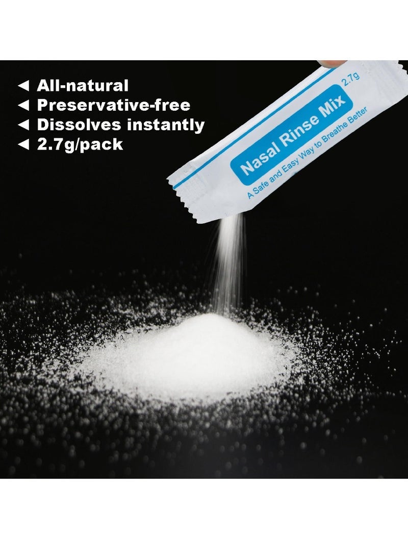 ملح الري الأنفي ، 40 عبوة * 2.7 جرام ملح ري الأنف ، ملح غسيل الأنف - Image 3